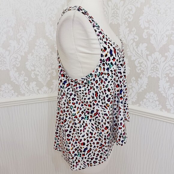 Forever 21 Multicolored Leopard Print Tank Top Juniors Size Medium - Picture 3 of 5